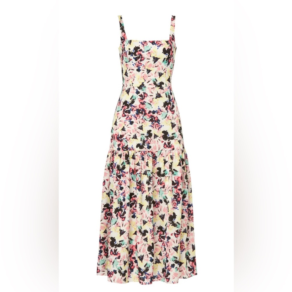 Aidan by Aidan Mattox Floral Midi Dress - Multicolor